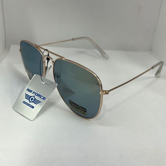 Air Force Aviator Unisex Mirrored Lens Sunglasses - Picture 1 of 3